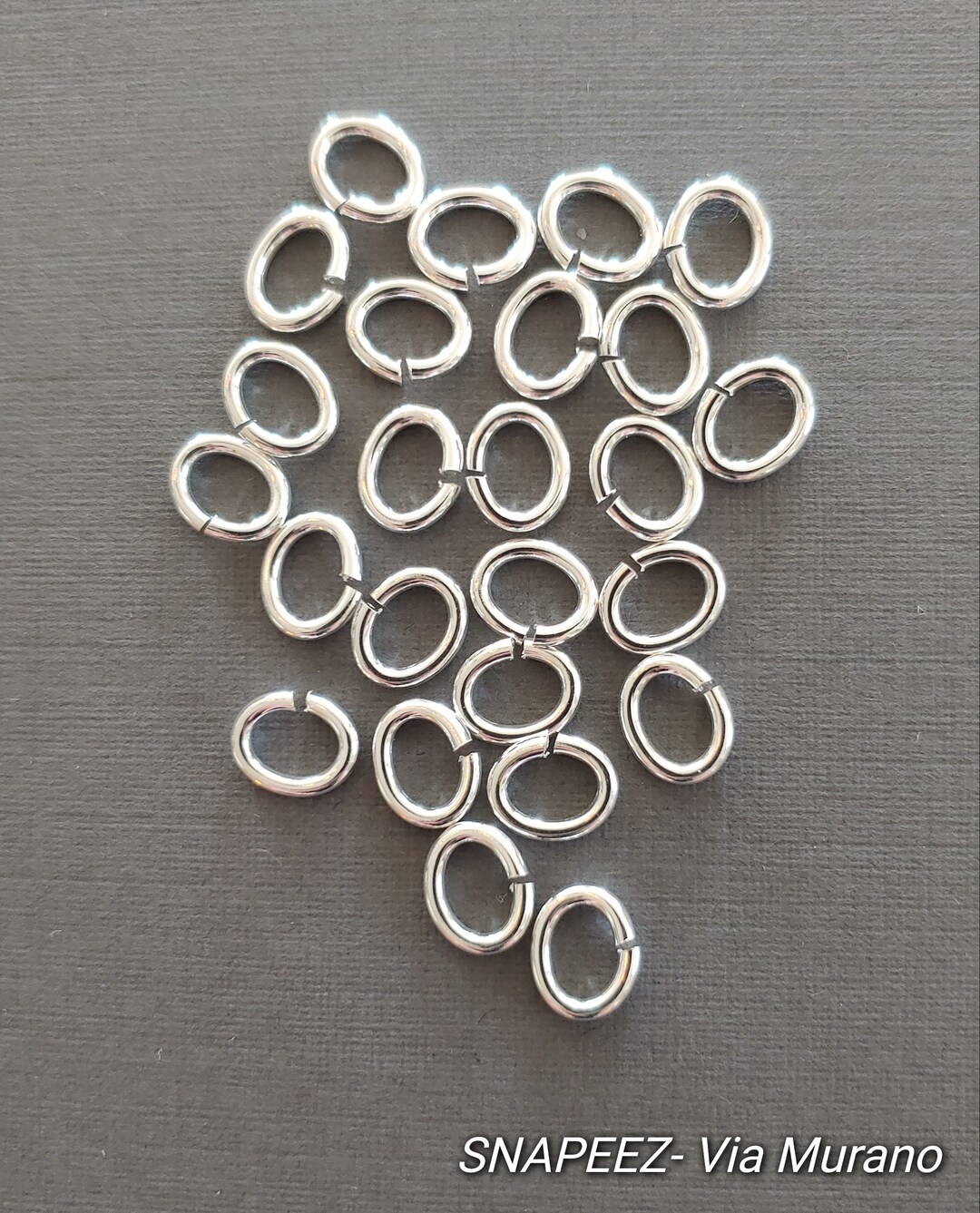 SNAPEEZ® the Snapping Jump Ring Silver Oval Jump Ring Hard Open Locking