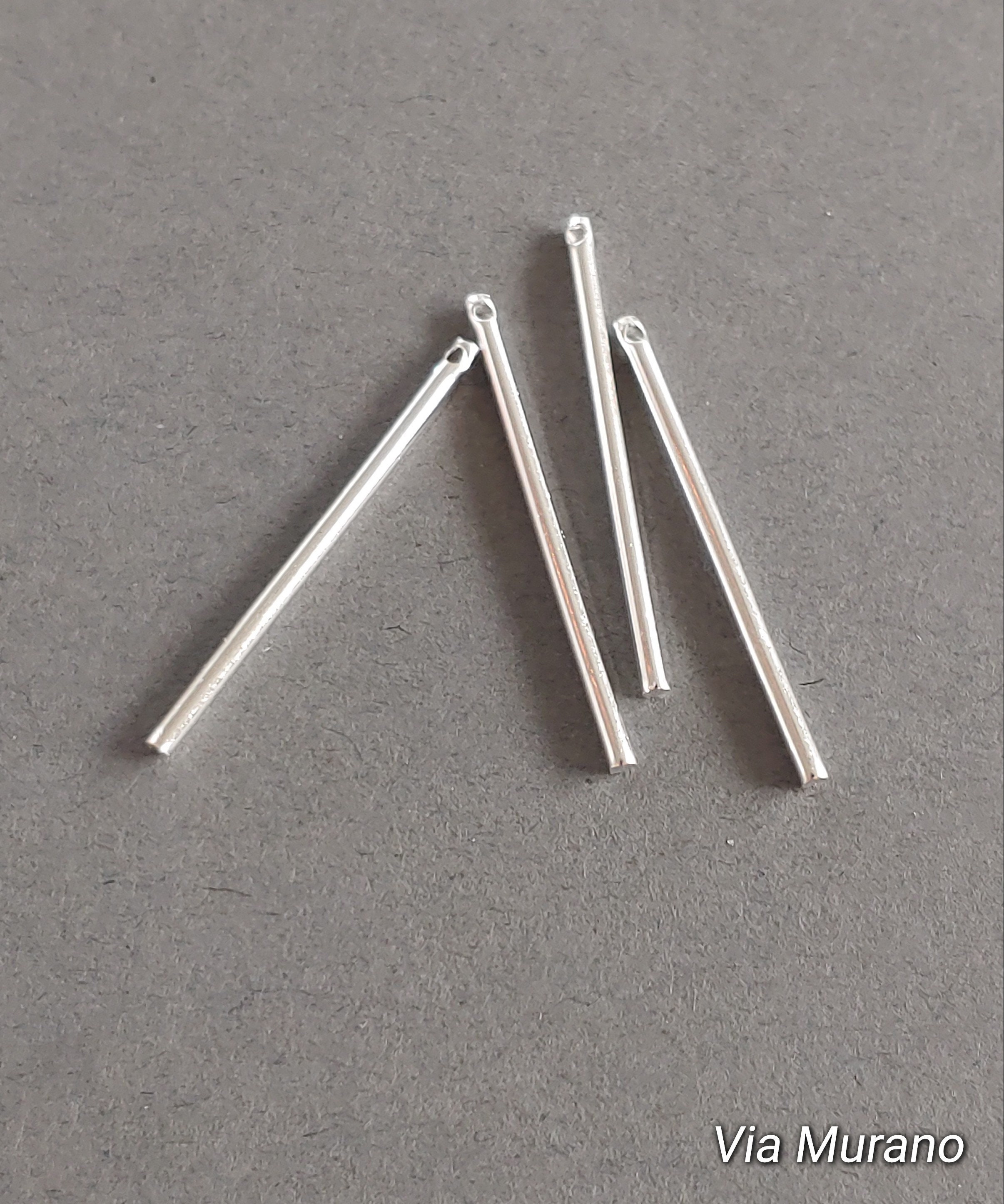 Earring Stick Finding Dangle with 1 Hole Measuring 1.25". Choose Finish (4 Pieces) Made in USA.  Lightweight dangles make fabulous earrings!