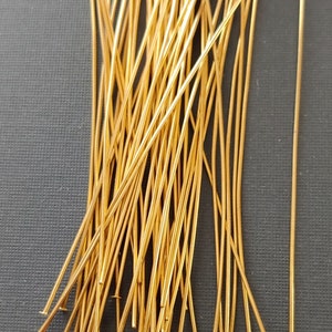 3 &quot;~ 22g Wire Wrapper Messing Headpin. Paket mit 50 Head Pins. Wrap mit dem Best. Made in USA.