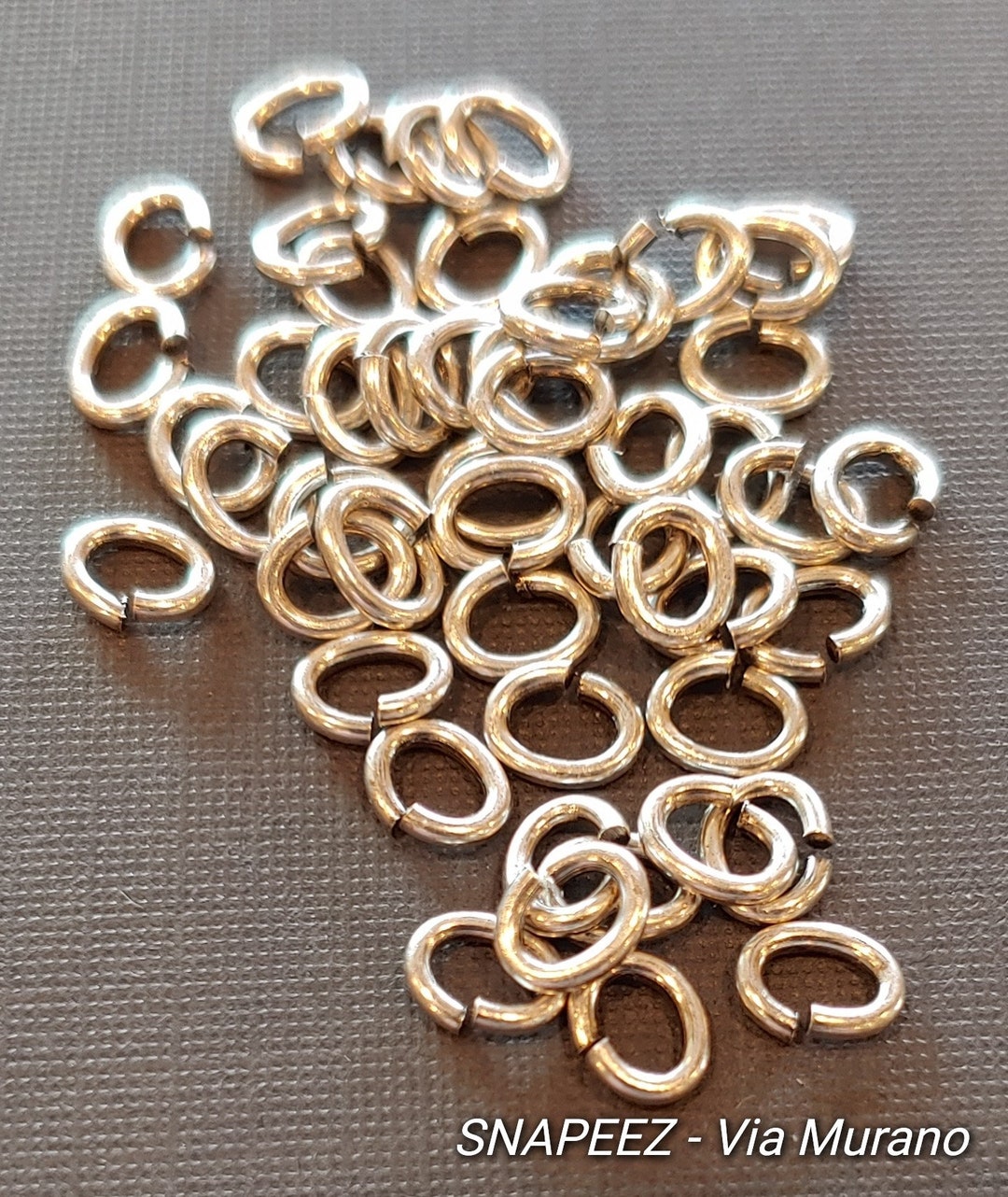 SNAPEEZ® the Snapping Jump Ring Moonlight Silver Oval Jump Ring Hard