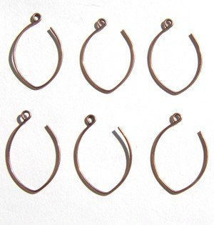 Arrondi V - forme Earwires Bella flambé 17x30mm DuroPlate cuivre (9 paire) Arrondi V - forme Earwires Bella flambé flambé flambé 17x30mm DuroPlate cuivre (9 paire) aa00c4
