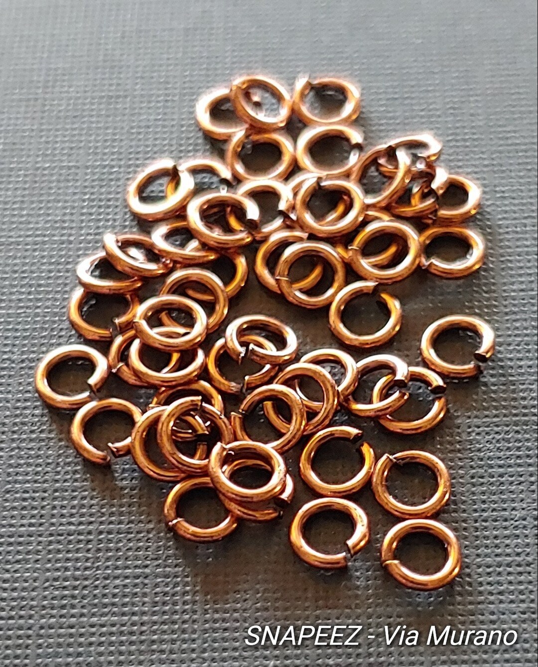 SNAPEEZ the Snapping Jump Ring Bella Flamed Copper Ring Hard Open
