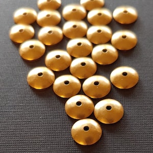 50 Pieces Brass Metal Beads Loose Spacer Beads Intermediate Beads  Decorative Beads