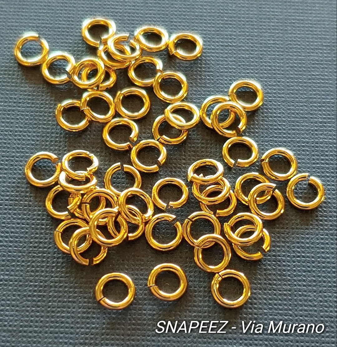 SNAPEEZ® the Snapping Jump Ring 24 Kt. Gold Ring Hard Open Locking Jump ...