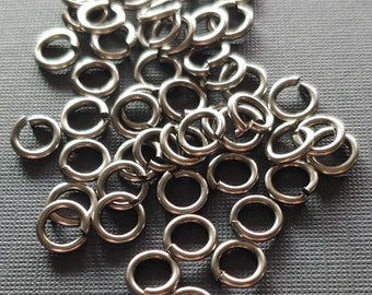 SNAPEEZ® "The Snapping Jump Ring" Gray Velvet Matte Ring Hard Open Locking Jump Ring 6mm Heavy Gauge. Made in USA.