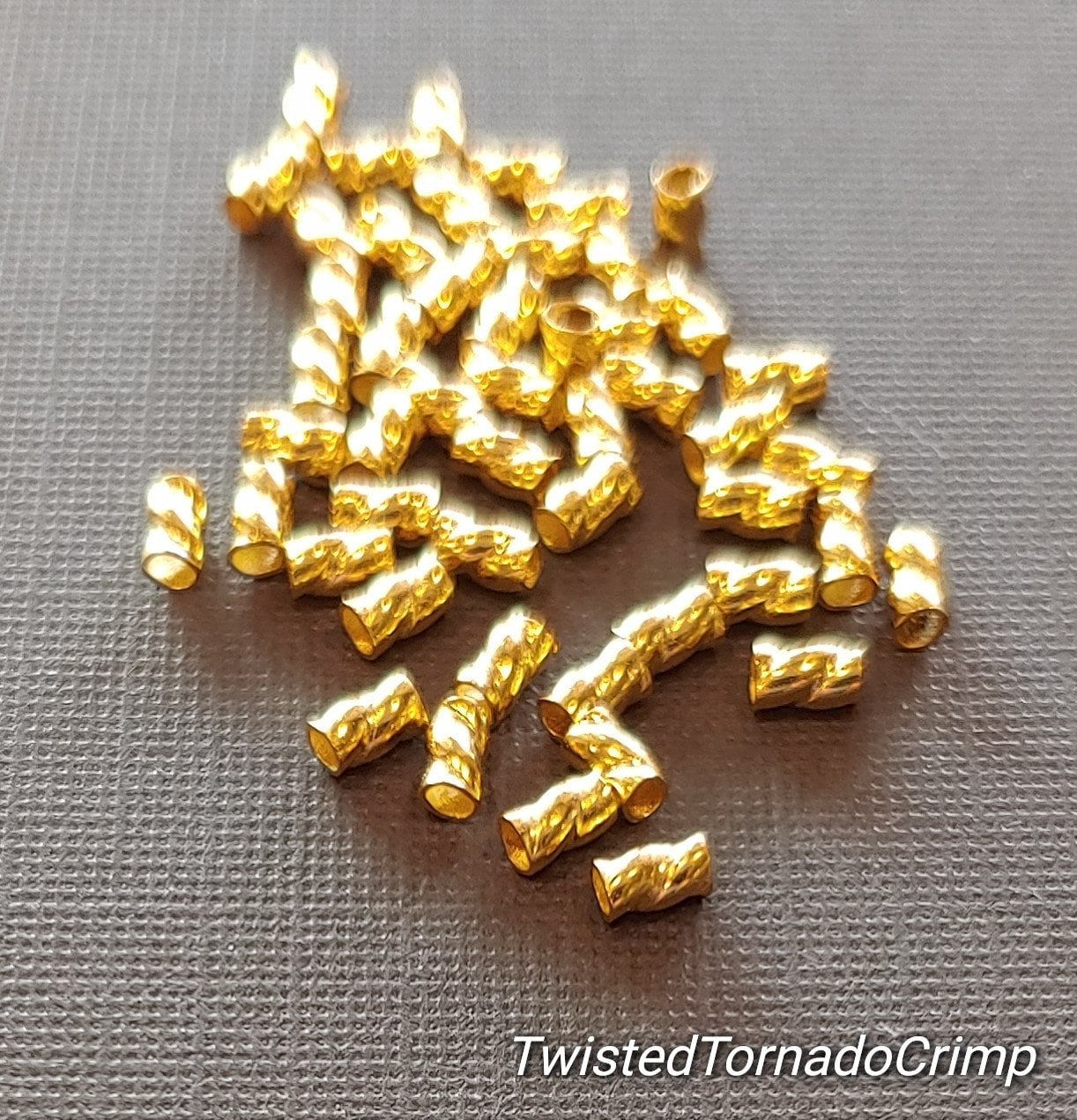 50 piece, 3x3mm Crimp Beads, Gold Crimp Tubes, Large 14kt Gold Filled  Crimping Beads, Jewelry Tubing, Finish Jewelry Ends, Big Crimps