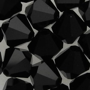 SWAROVSKI #5301 Bicone Bead 8mm Jet Non AB (18 Pieces)