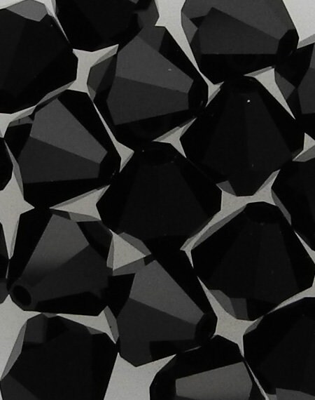 SWAROVSKI #5301 Bicone Bead 8mm Jet Non AB (18 Pieces)