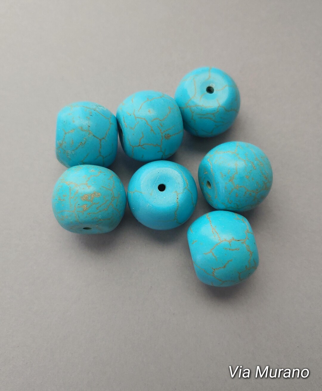 Bead Lot of 7 Dyed Howlite Beads 14x18mm - Etsy