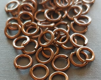 SNAPEEZ® The Ultra Secure No Solder Jump Ring Chocolate Ring Hard Open Locking Snapping Jump Ring 6mm Heavy Gauge (Pk 25 or 50) Made in USA.