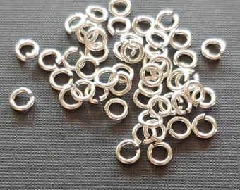 SNAPEEZ® "The Snapping Jump Ring" Silver Ring Hard Open Locking Jump Ring 4mm Heavy Gauge. Made in USA.