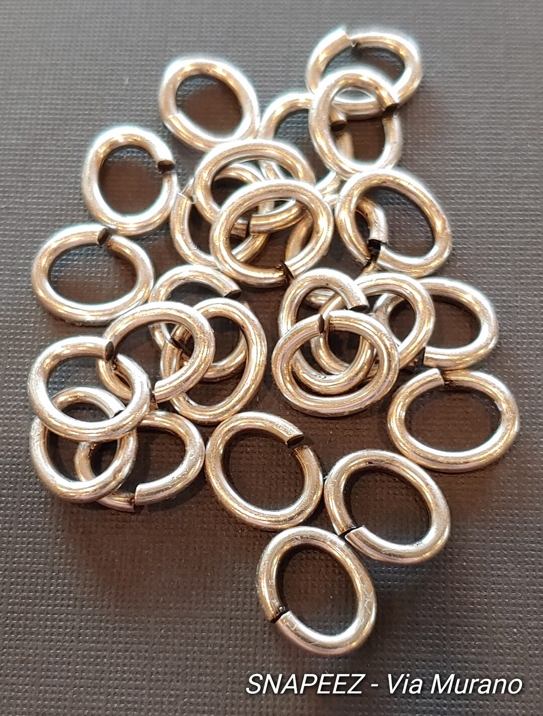 SNAPEEZ® the Snapping Jump Ring Moonlight Silver Oval Jump Ring Hard