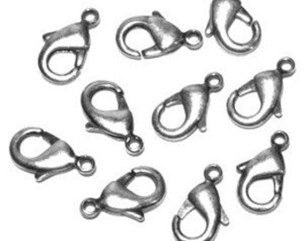 13mm Lobster DuroPlate 99.9% Pure Silver Moonlight (Pack of 10)
