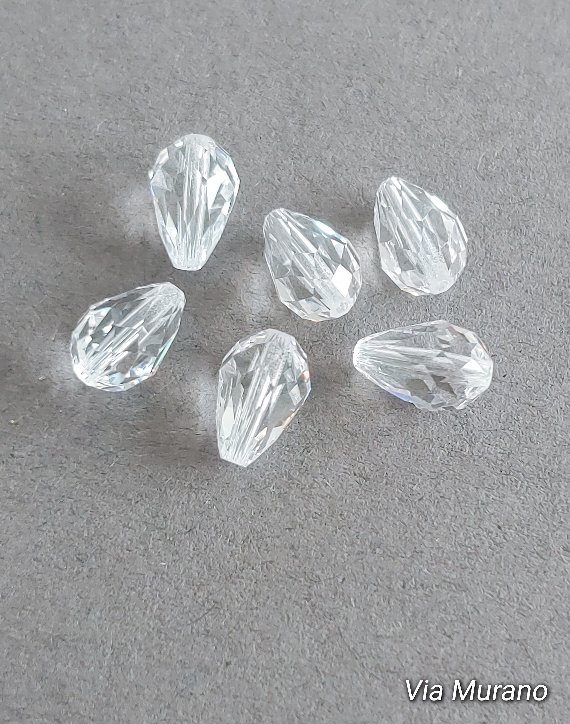 本物のヴィンテージ スワロフスキー #5500 ティアドロップ ビーズ 9 x