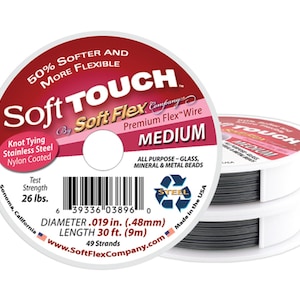 SoftTouch Beading Wire® .019 - 49 strand - 30ft.  Stainless Steel 49 Strand Beading Wire.