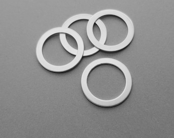 Linx-it Ring Smooth DuroPlate 25mm (Pack of 4).  Choose Designer Finish. Made in USA.