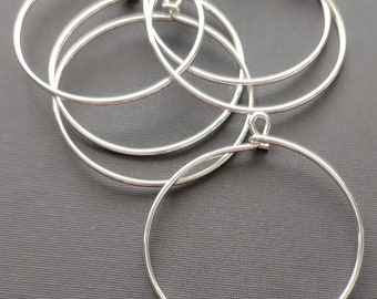 New Lighter Weight 43mm Best Hoop Ever Earring Wire Earring Hoop Finding DuroPlate™ (Pack of 4).  &quot;Squeeze to Open Me!&quot;