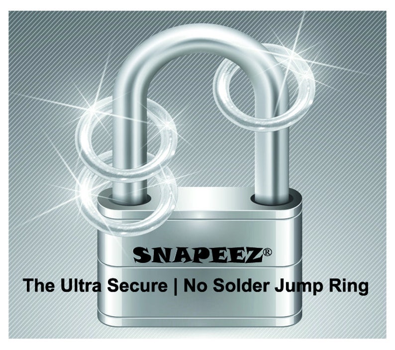 SNAPEEZ® The Ultra Secure No Solder Jump Ring Silver Ring Hard Open Locking Snapping Jump Ring 6mm Heavy Gauge. Made in USA. image 6