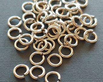 Pack 50 SNAPEEZ® II ULTRAPLATE® Antique Silver Jump Ring 5mm Made in USA.