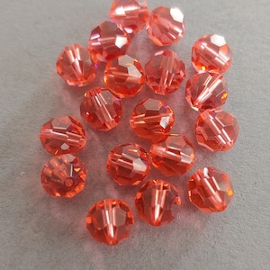 SWAROVSKI #5000 Round Bead 8mm Rose NonAB (18 Pieces). Made in Austria.