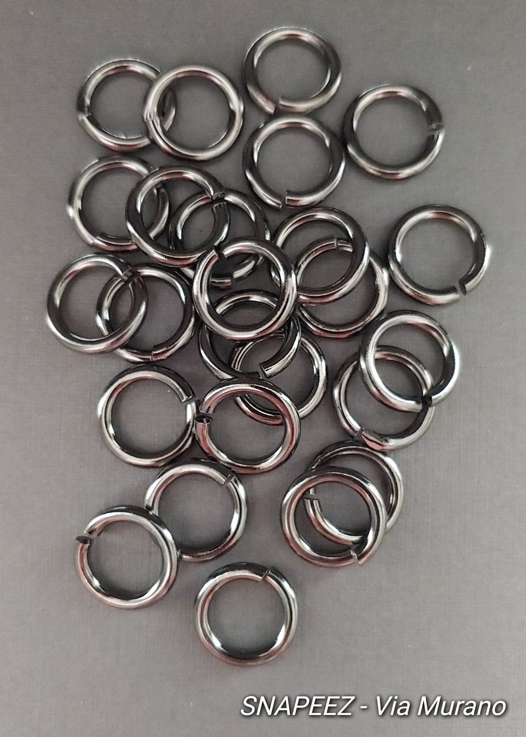 SNAPEEZ® the Snapping Jump Ring Black Nickel Ring Hard Open Locking