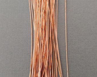 3" ~ 22g Wire Wrapper Copper Headpins. Package of 50 24g Copper Head Pins. Use with our Snapeez jump rings.  Made in USA.