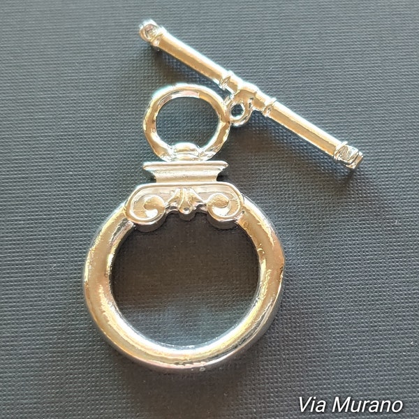 40x24mm Ionic Roman Toggle Clasp Finding Plated Toggle Clasps.  Clasps Toggle Clasps Roman Clasp.Made in USA.