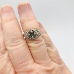 Multicolor Mystic Topaz Sterling Silver Ring Sz 7
