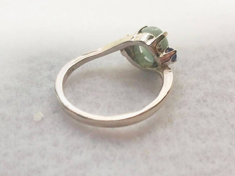 Larimar and Tanzanite Sterling Silver Ring Sz 7