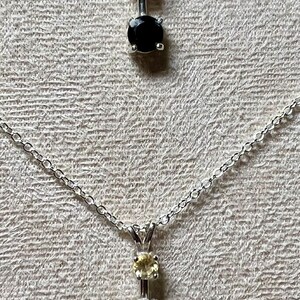 Multi Gemstone 3-tier Sterling Silver Necklace