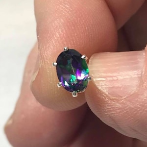 Sea Child Mystic Topaz Sterling Silver Stud Earrings