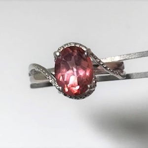 Salmon Sorbet Mystic Topaz Sterling Silver Ring Sz 6