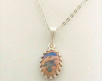Mexican Opal in Matrix Sterling Silver necklace