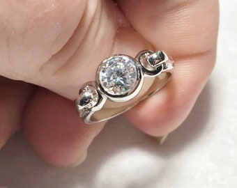 Rhodium Plated CZ Nickel-Free Ring sz 7