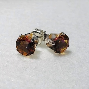 1.00cttw Autumn Fire Mystic Topaz Sterling Silver Stud Earrings