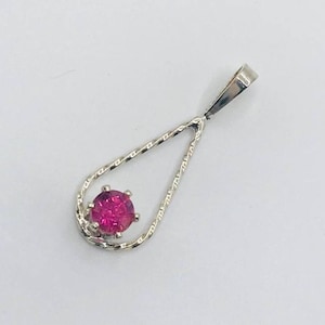Pink Tourmaline Sterling Silver Pendant