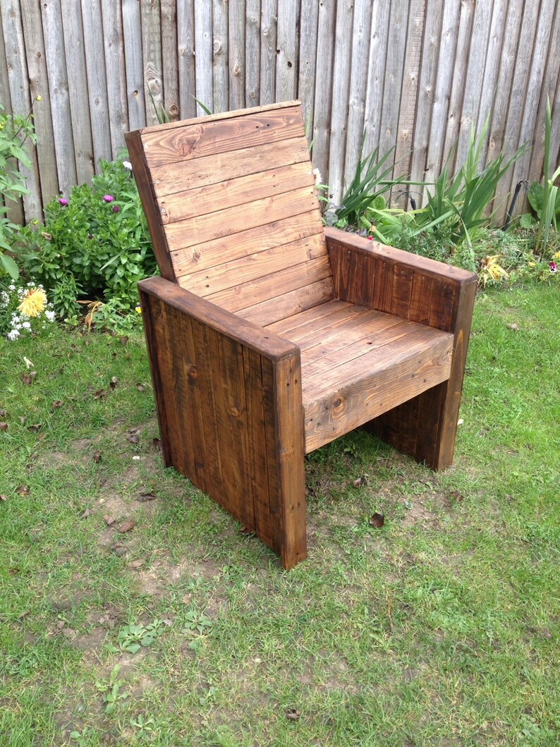 Pallet Garden Chair Etsy UK