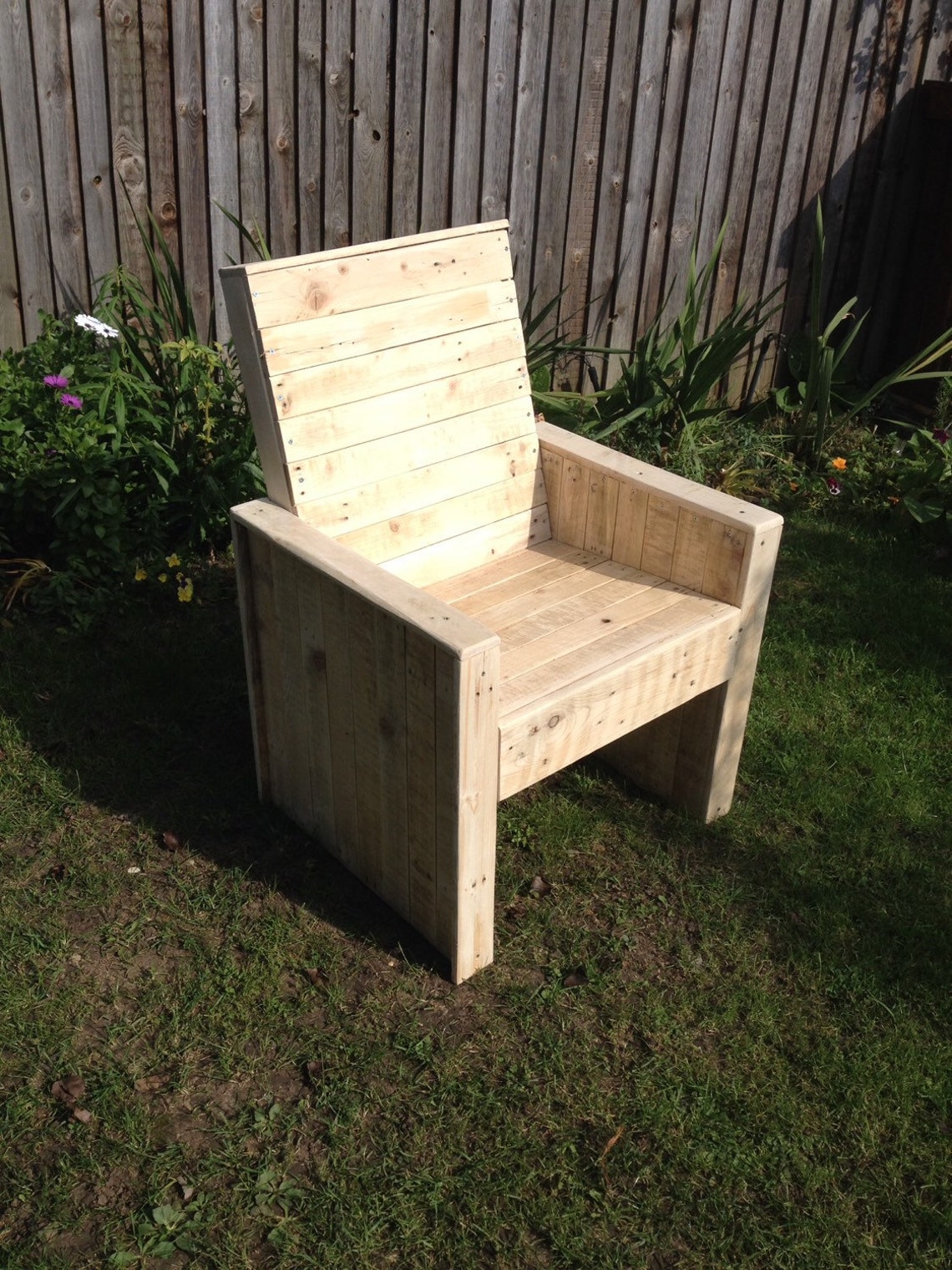 Pallet Garden Chair Etsy UK