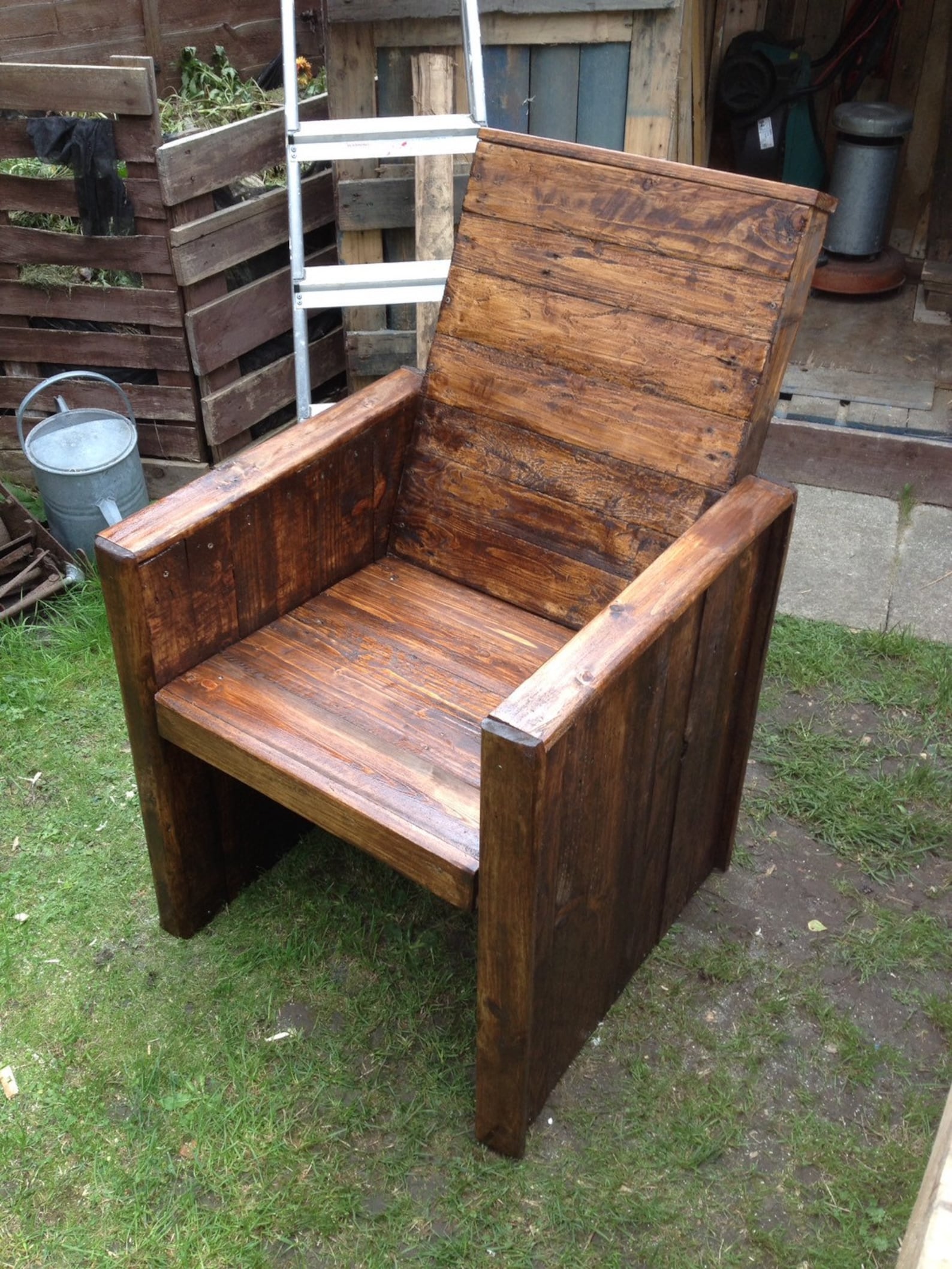 Pallet Garden Chair Etsy UK
