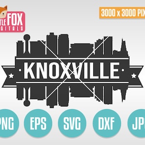 SVG-SKYLINE KNOXVILLE. Tennessee, VS. Knoxville gesneden bestand Skyline City. Skyline van Knoxville. Knoxville gesneden ontwerp silhouet vector.