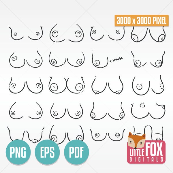 woman breast doodle illustration. Different kinds of woman boob and tits  14173429 Vector Art at Vecteezy