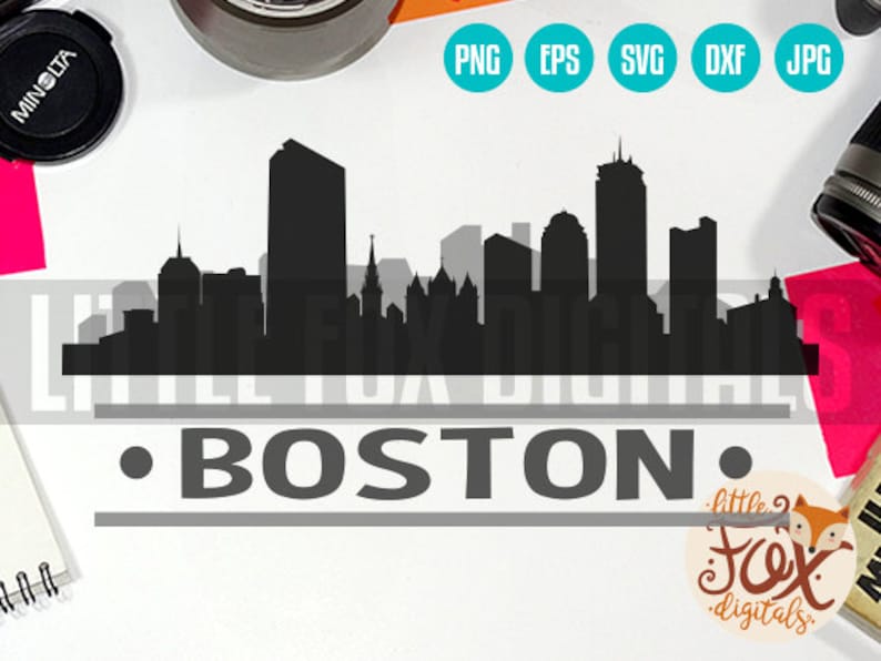 Svg Vector Boston Masachusetts Usa Cut File Skyline City East Etsy