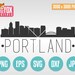 SVG SKYLINE PORTLAND. Portland Oregon America. Portland Cut File ...