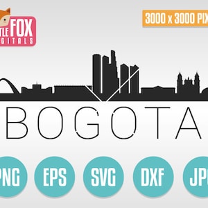 SVG SKYLINE BOGOTA. Bogota Colombia Cut File Skyline City. Bogota Skyline Silhouette Colombia. Bogota Colombia Cut Design Silhouette Vector.