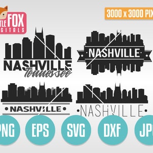 SVG-SKYLINE NASHVILLE. Tennessee, VS. Nashville gesneden bestand Skyline City. Skyline van Nashville. Nashville gesneden ontwerp silhouet vector.