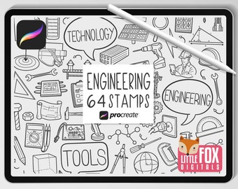 Procreate & Goodnotes Engineering Brush/block/sticker Packs - Etsy