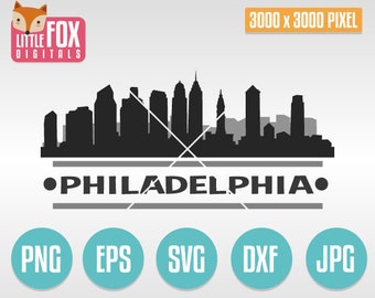 Philadelphia Skyline SVG: City Pennsylvania Silhouette Cut File (Digital Download)