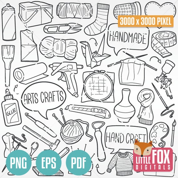 Arts And Crafts Clipart Black And White