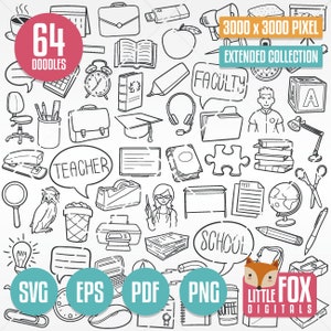 教師 SVG 学校学習落書き。ライフスタイル教師アイコン クリップアート スクラップブック。家庭教師教員セット手描き線画。落書き塗り絵スケッチ。