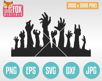 Zombie Hands SVG, Scene Cuttable Design (Digital Download)